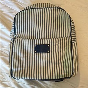 Kate Spade New York Ticking Stripe Backpack Diaper bag with green lining and pad